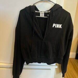Victoria's Secret PINK Black Zip-Up Jacket